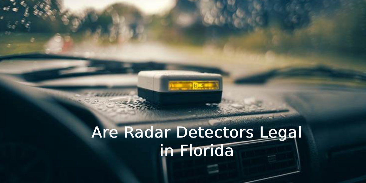 Are Radar Detectors Legal in Florida