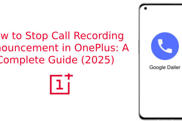 how to stop call recording announcement in oneplus